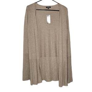 Premise Tan Ella Open Front Bell Sleeve Cardigan NEW Women's Large